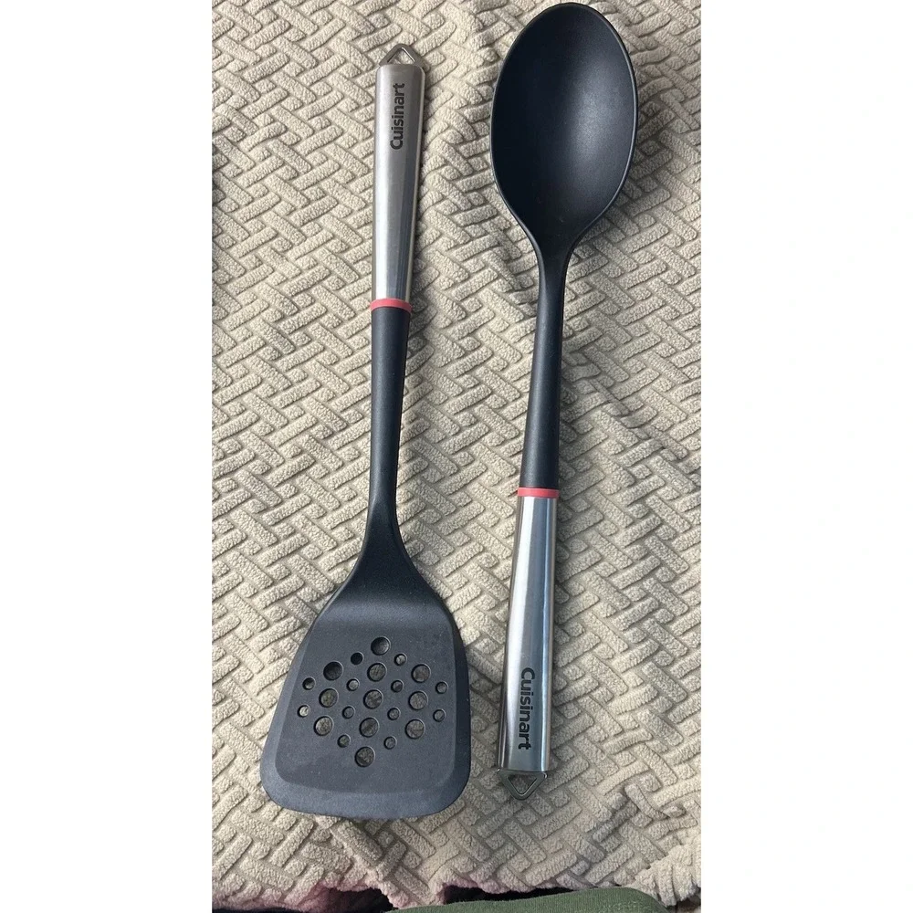 New Cuisinart FusionPro Line‎ Slotted Spoon And Spatula 2 pcs Set Kitchenware